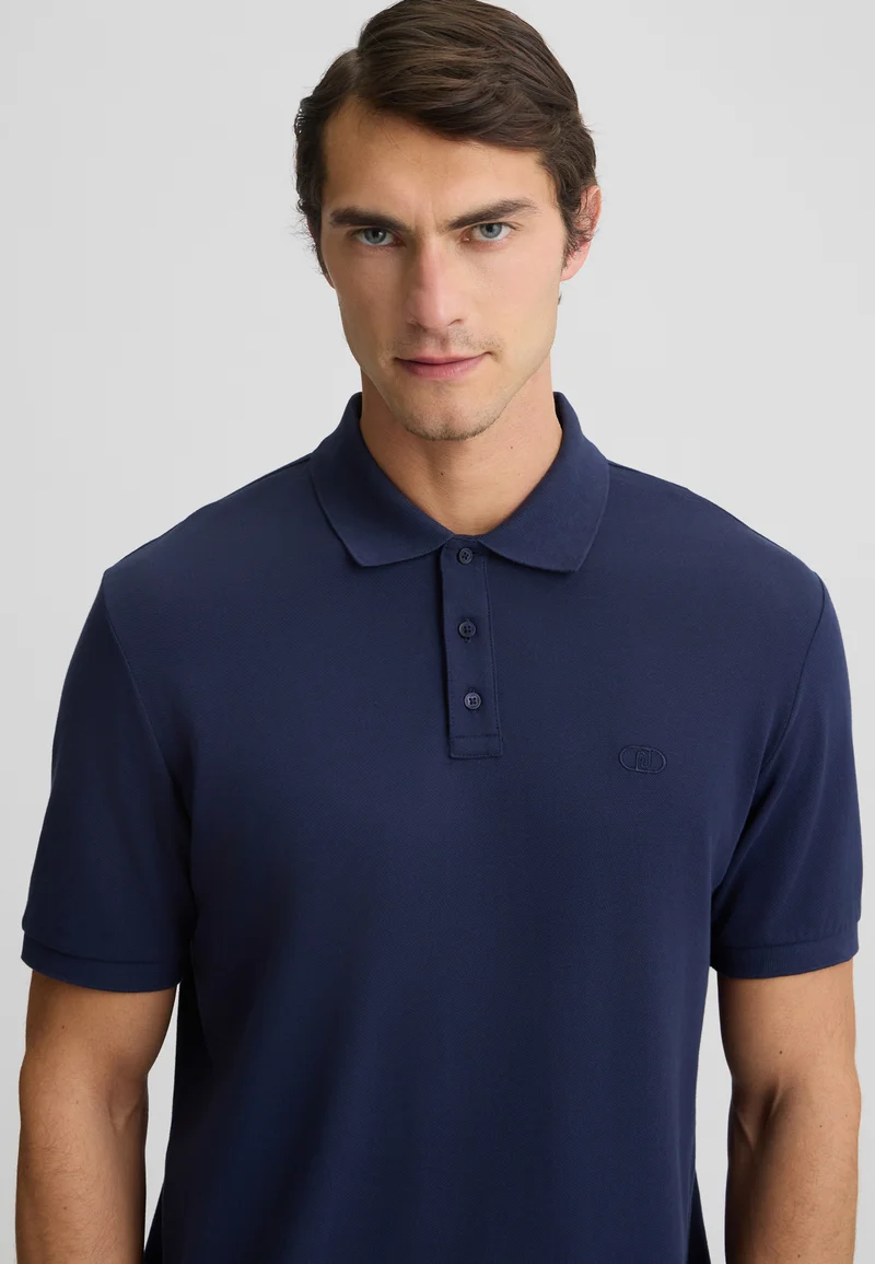 Liu Jo Blue Pique Polo Shirt