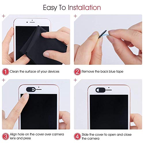 ls lapster Lapster Laptop Camera Cover Webcam Cover Slider, Ultra Thin Slide Blocker for All Laptop PC Tablet (Pack of 10 pcs) - Image 3
