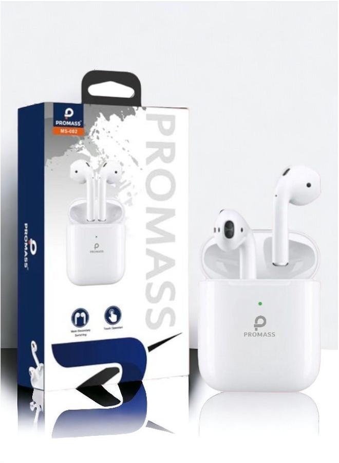بروماس سماعة بلوتوث اصلية من بروماس الاصدار الاول سماعة بلوتوث لاسلكية تدعم الشحن اللاسلكي تتميز بصوت واضح وعزل الضوضاء تعمل على جميع الهواتف المحمولة مثل الايفون - Image 1