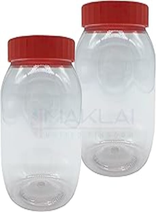 Sunpet round jar transparent with a yellow lid, 750 ml, J0750