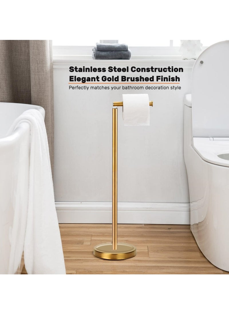 Ru syanl Toilet Paper Holder with Heavy Base Stand Bathroom Toilet Paper Storage for 4 Paper Rolls  - Image 3
