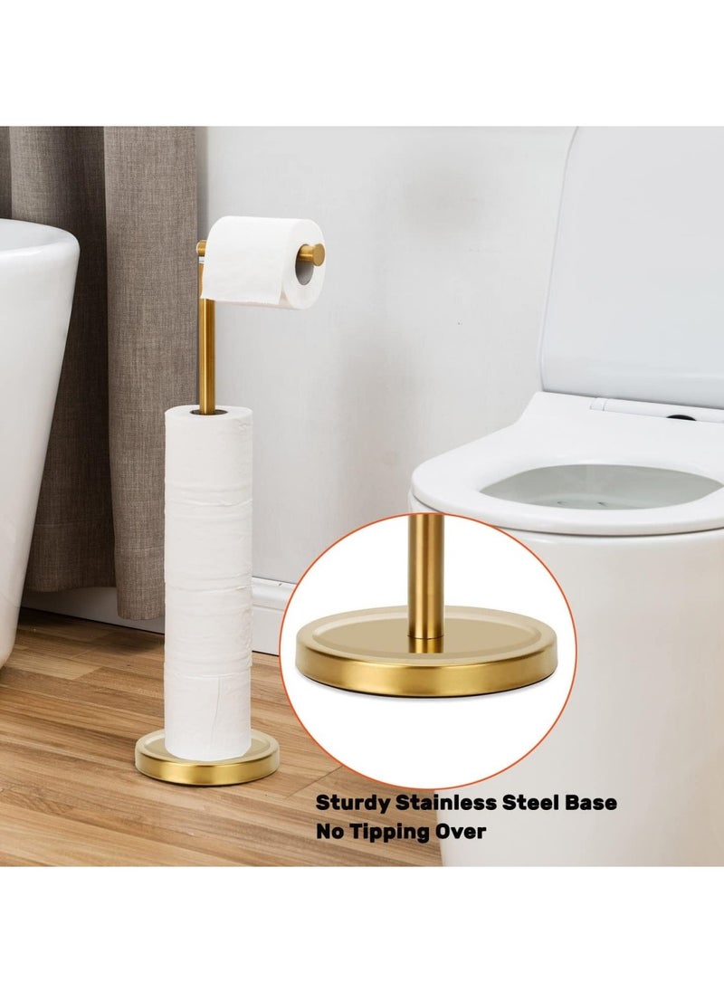 Ru syanl Toilet Paper Holder with Heavy Base Stand Bathroom Toilet Paper Storage for 4 Paper Rolls  - Image 2