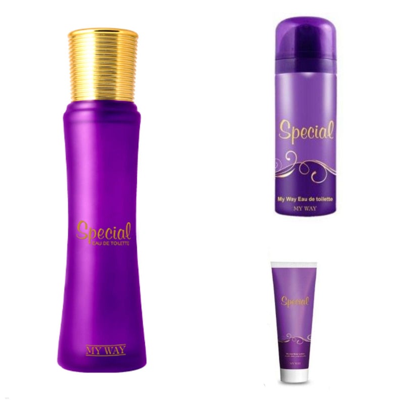 way Special beauty set EDT, lotion and spray