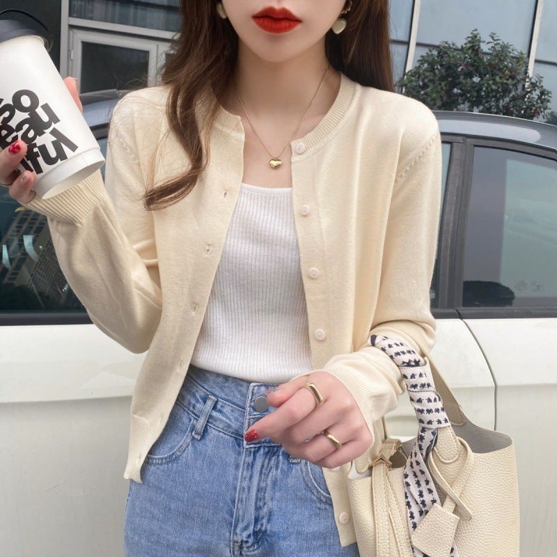 Women's Slim Fit Knit Cardigan Long Sleeve Open Front Sweater - Image 2