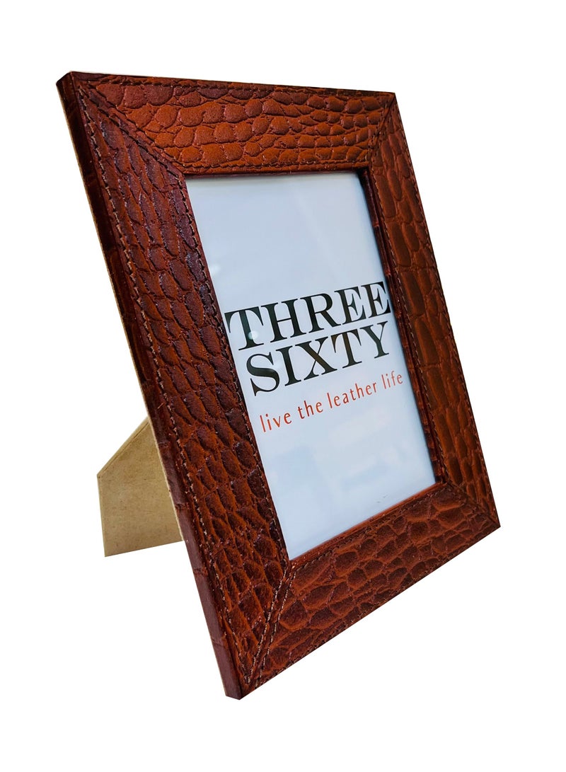 THREE SIXTY Tabletop Leather Photo Frame - Image 4