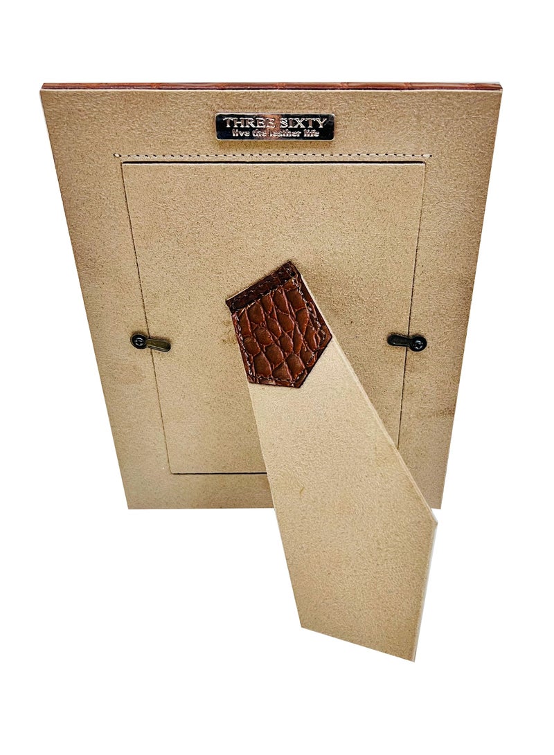 THREE SIXTY Tabletop Leather Photo Frame - Image 3