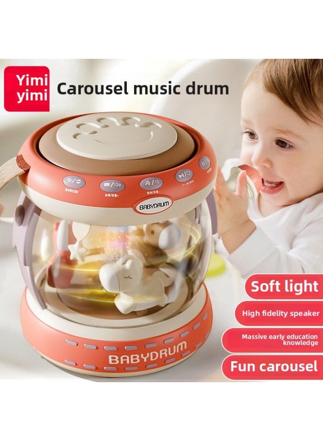 A Generation Of Children's Merry-go-round Children's Professional Educational Early Education Classic Hand-clapped Drum With Microphone Light-Color:High-end Bluetooth Model [usb Charging] Extra Large Size☚Green + Microphone/bluetooth (unlimited Access To Content)