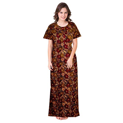 NEGLIGEE Women's Cotton Printed Maxi Nightgown Nighty for Women Ankle Length Night Dress - Pack of 4 (Free Size, Multicolor, Option 03) - Image 5