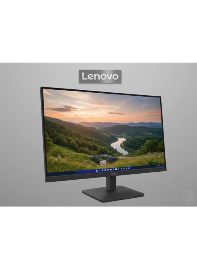 Lenovo S27-4e 27.0' Monitor, IPS panel 100Hz , 1920 x 1080,  Input connectors- VGA + HDMI 1.4 ,Cables included - HDMI, 3 Years warranty [64BEKAT1SD] Black - Image 2