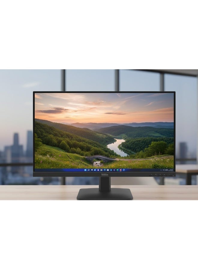 Lenovo S27-4e 27.0' Monitor, IPS panel 100Hz , 1920 x 1080,  Input connectors- VGA + HDMI 1.4 ,Cables included - HDMI, 3 Years warranty [64BEKAT1SD] Black - Image 3