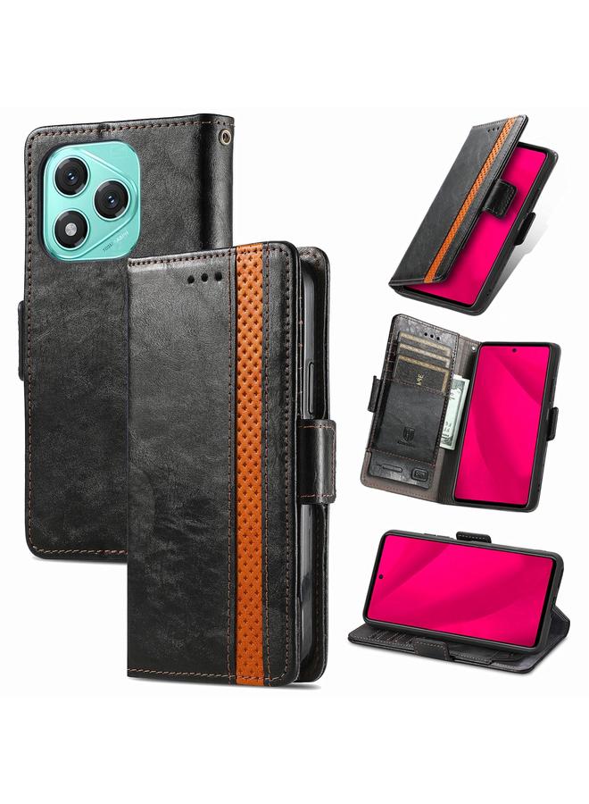 جرين تايجر جراب لهاتف Honor 400 Lite من CaseNeo Splicing، جراب هاتف جلدي مزدوج مغناطيسي - Image 1