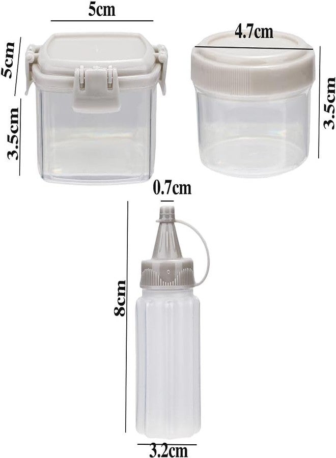 baolaili 4pcs Mini Jam Squeeze Bottle Jar Sauce Seasoning Box with Lid, Squeeze Bottle Portable PP Kitchen Easy Clean Spices Storage Container - Image 5