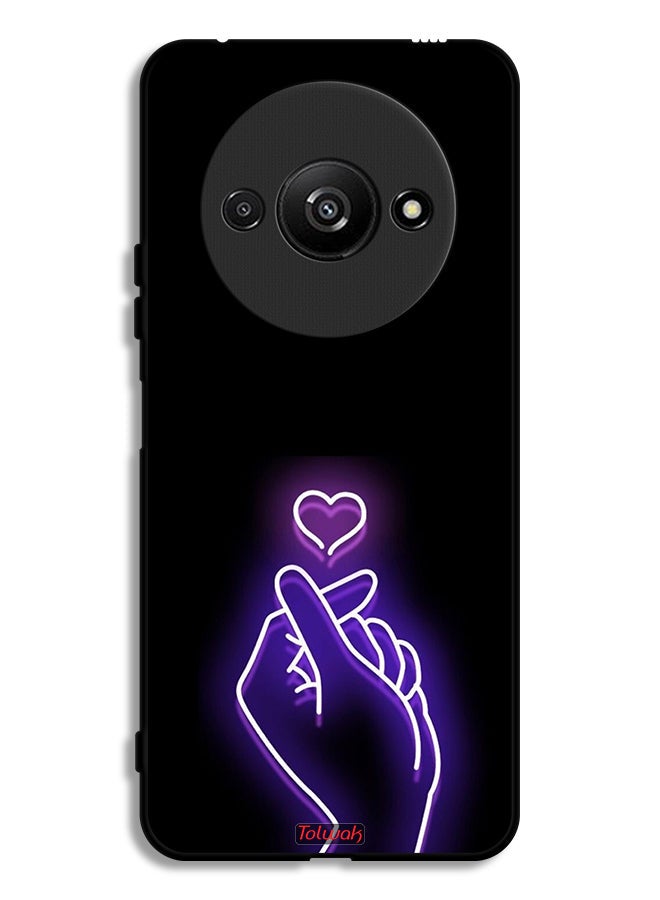 Tolwak Xiaomi Redmi A3 4G Protective Case Cover Snap Small Heart - Image 1