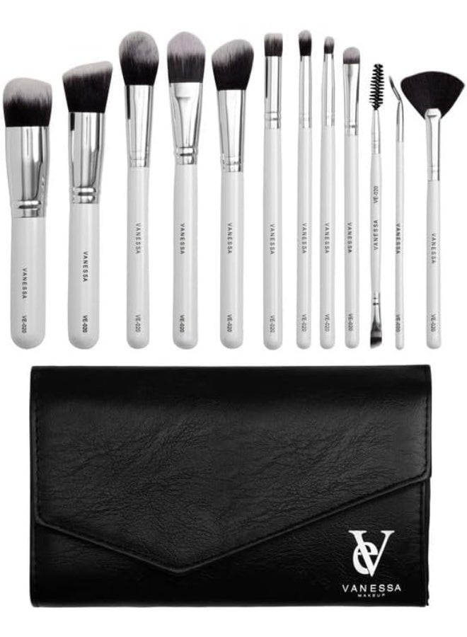 Vanessa Makeup Brush Set - 12 Brushes - Image 2