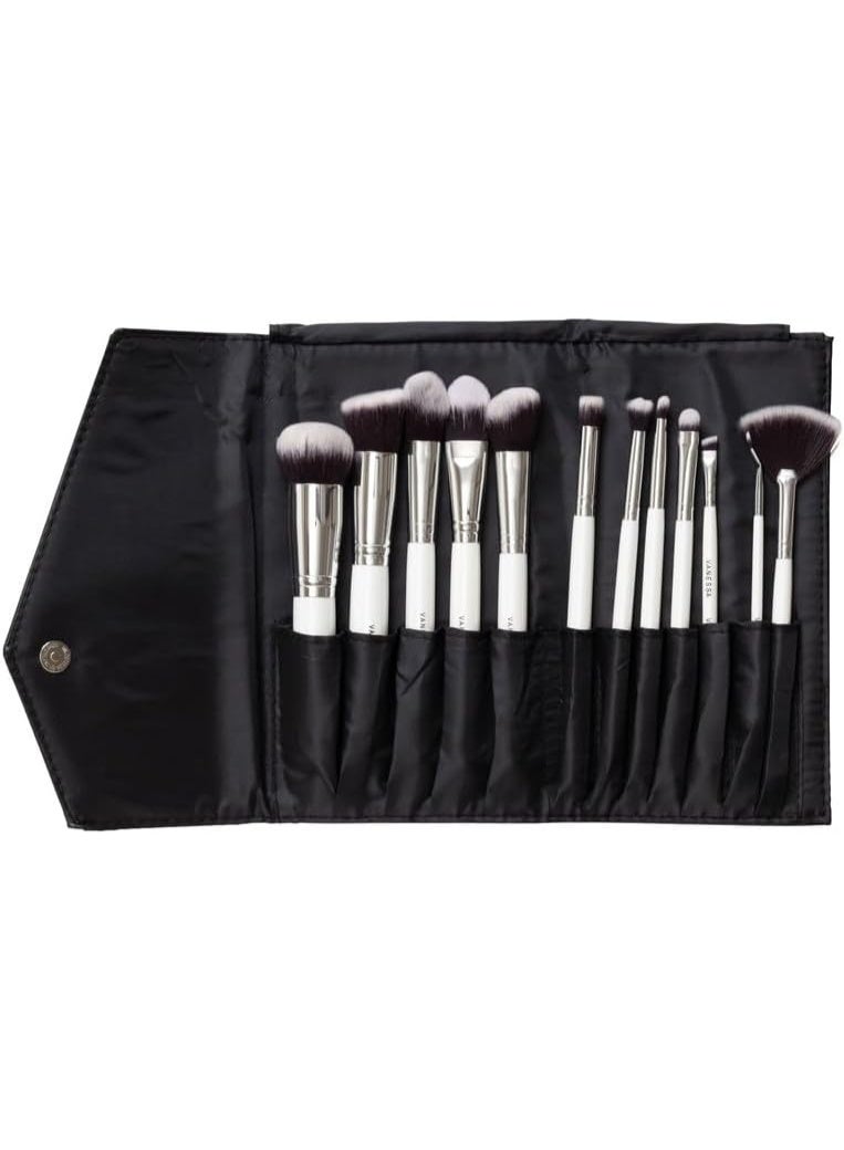Vanessa Makeup Brush Set - 12 Brushes - Image 3