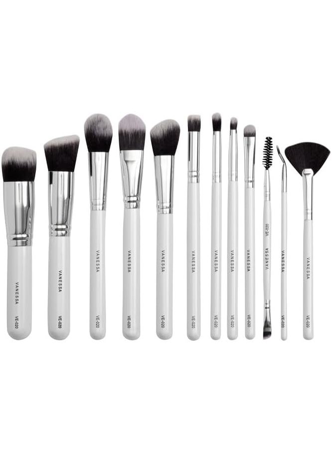 Vanessa Makeup Brush Set - 12 Brushes - Image 4