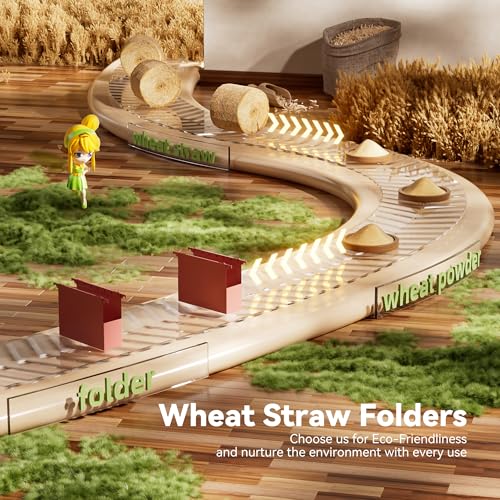 EcoStash Wheat Straw Extra Capacity Plastic Hanging File Folders, Reinforced Expanding Hang Folder Letter Size, Accordian Pocket, Heavy Duty, Hanging Folder Organizer for Office Home - 4 Pack - Image 5