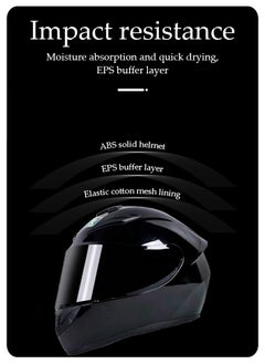 Full face motorcycle helmet, lightweight, collision resistant, breathable lining motorcycle helmet, cool riding equipment Four season racing helmet, suitable for both men and women, black - pzsku/ZCB20E7F419E9497BED5DZ/45/_/1730939897/fed74c20-c66f-4a79-9af5-2966861eb4c0