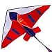 Besra 60inch Plane Kite Single Line Easy to Fly Aircraft Nylon Kite Red - Image 3