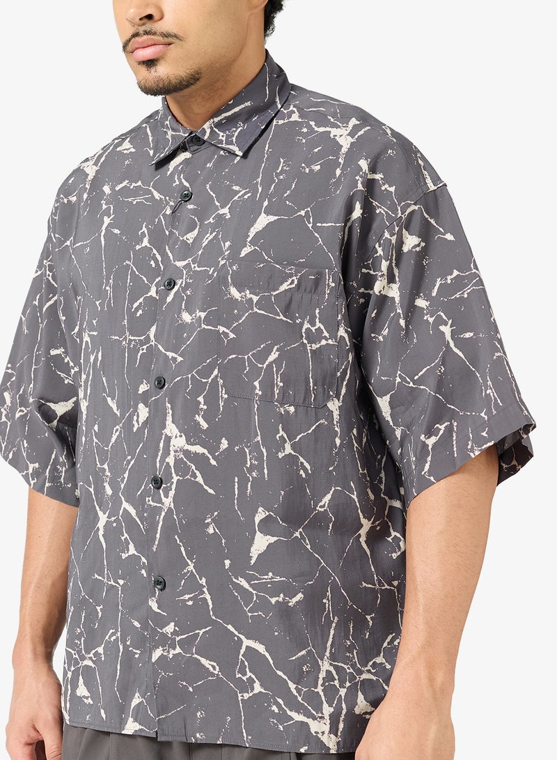 جاك اند جونز قميص بأكمام قصيرة بقصة واسعة - Image 3