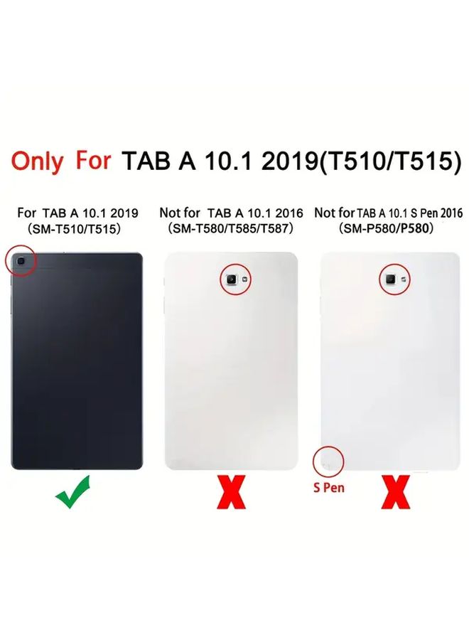 غلاف واقي رقيق جدًا وقاسٍ مع حامل لتابلت A 10.1 2019 طراز T510 و T515 باللون الأزرق - Image 3