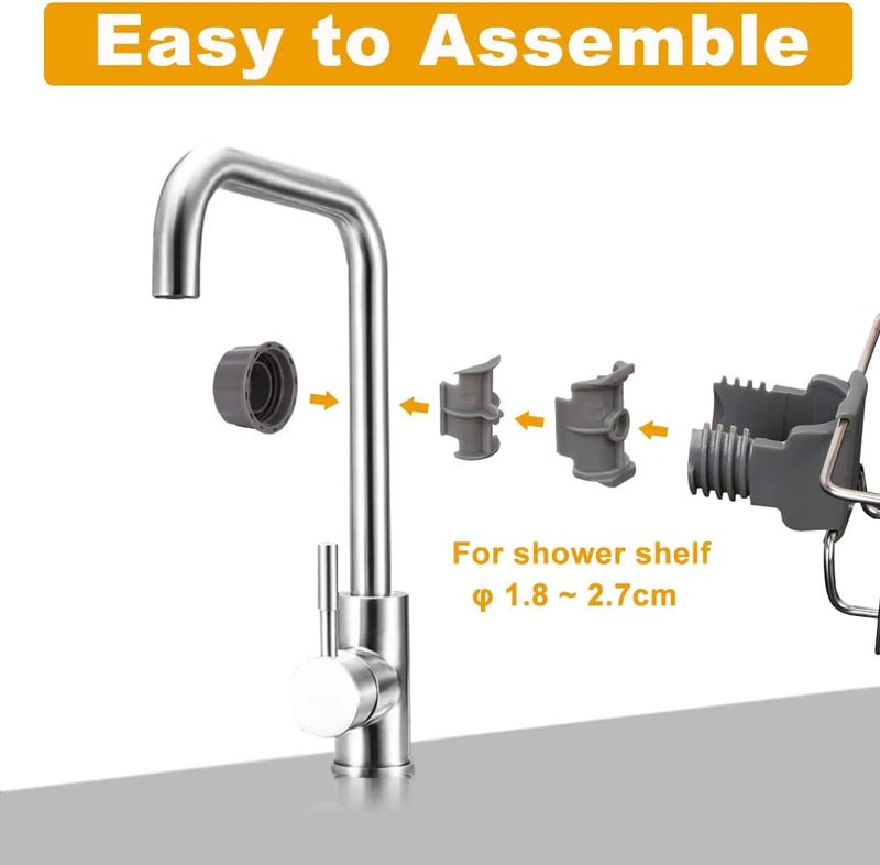 UHAPEER Local market compliant trusted quality 2 PCS Stainless Steel Faucet Sponge Holder for Kitchen Sink, Sink Storage Rack Holder Shower Caddy Hanging Without Drilling, Bathroom & Kitchen Sink Caddy under Sink Organizers and Storage Flexible usage build - Image 3