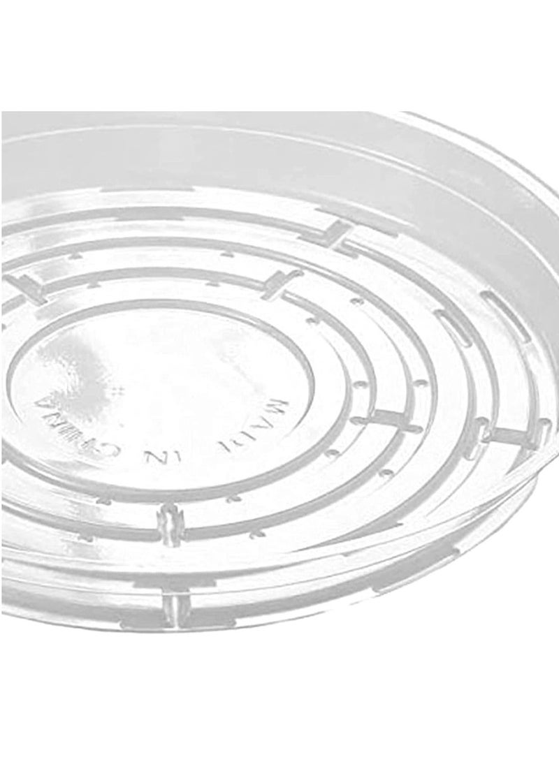 SYOSI Hydroponic Vase, Plant Saucer, Cultivation, Clear Plastic Round Planter Tray for Indoors & Outdoors, Flower Pot Saucers for Plants Water Containers with No Holes - 6Inch, 5 Pack - Image 3