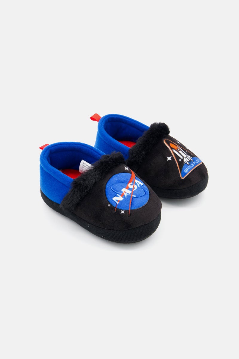 NASA Toddlers Boy Slip On Shoes, Black - Image 1