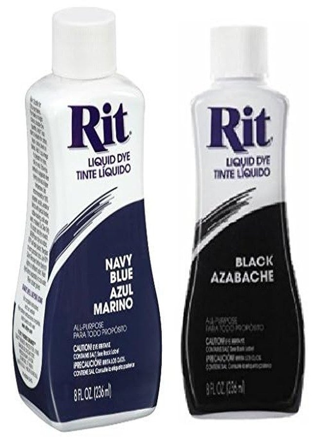Rit Liquid Dye Black 8 Oz & Rit Dye Liquid Fabric Dye, 8-Ounce, Navy Blue (1) - Image 2