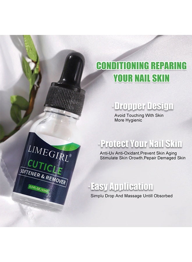 LIMEGIRL Cuticle Softener & Remover, Remove Nail Cuticles, Professional Pedicure & Manicure Nail Cuticle Repair Care Treatment - Instantly Removes Dead Skin 15ml - Image 3