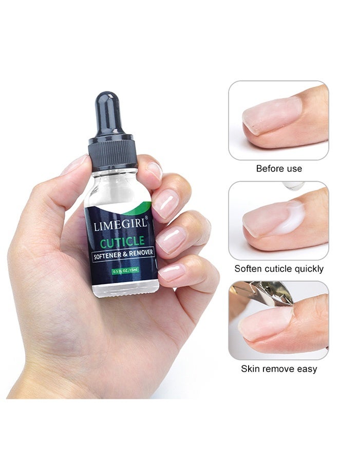 LIMEGIRL Cuticle Softener & Remover, Remove Nail Cuticles, Professional Pedicure & Manicure Nail Cuticle Repair Care Treatment - Instantly Removes Dead Skin 15ml - Image 5