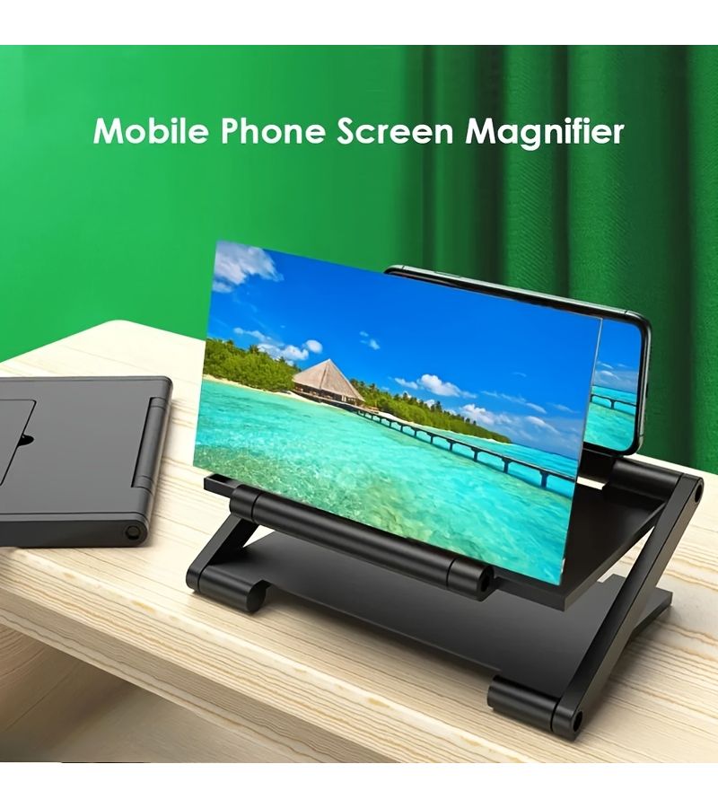 1pc Foldable Horizontal Vertical Phone Screen Magnifier Optical Acrylic Lens No Electricity - Image 2
