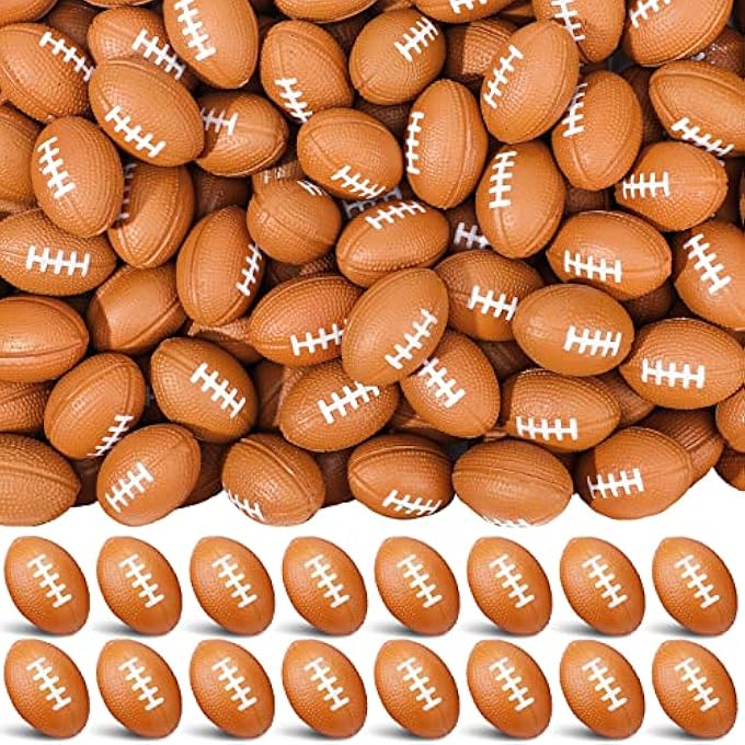 Jerify 120 Packs Mini Football Stress Ball, 1.46 Inch, PU Foam, Suitable for Parties, School, Rewards - Image 1