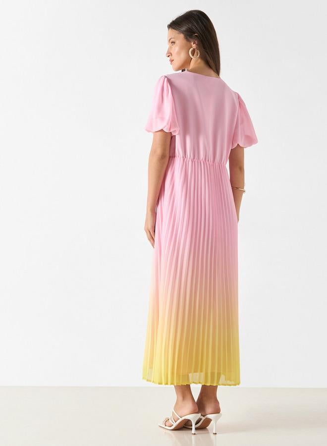 ايكونيك فستان أومبري مطوي - Image 3