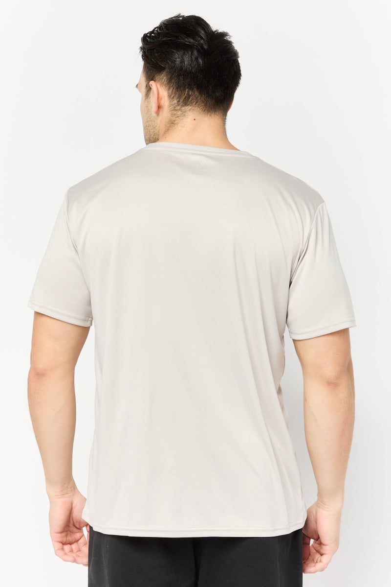 RBX Men Sportswear Fit Short Sleeves Training T-Shirt, Light Grey  - Image 4