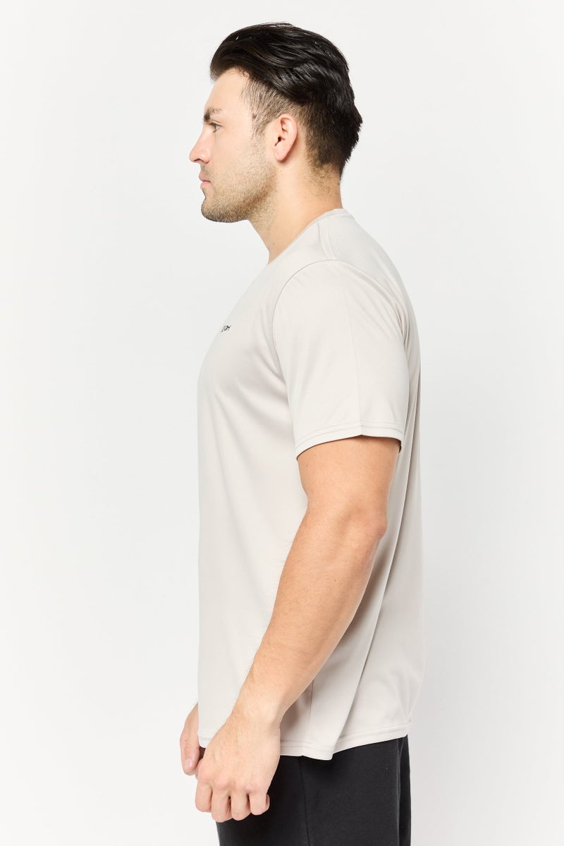 RBX Men Sportswear Fit Short Sleeves Training T-Shirt, Light Grey  - Image 3