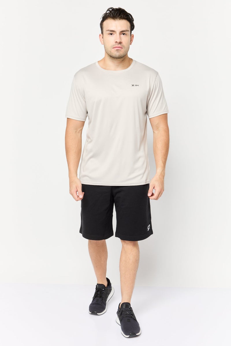 RBX Men Sportswear Fit Short Sleeves Training T-Shirt, Light Grey  - Image 2