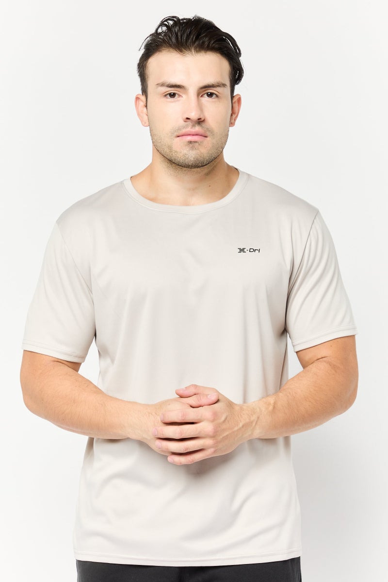 RBX Men Sportswear Fit Short Sleeves Training T-Shirt, Light Grey  - Image 1