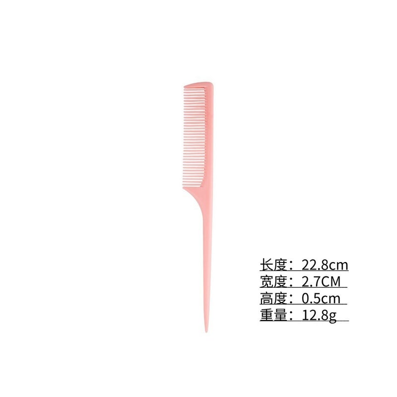 Generic Childrens Womens Fine Tooth Comb Hairdressing Salon Professional Hair Cutting Comb Plastic Material Sharp End And Tail Comb Pink 