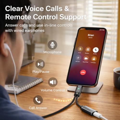 Mizi [2025 Upgraded USB-C to 3.5mm Headphone & Charger Adapter – 2-in-1 Type-C Audio Dongle with Hi-Res DAC & Fast Charging – Compatible with iPhone 16/15, Galaxy S25/S24, Pixel, iPad - Grey - Image 3