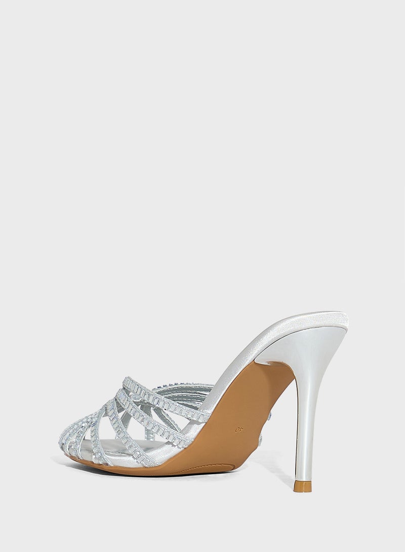 Ella Limited Edition Embellished Mule Heel Sandal - Image 3