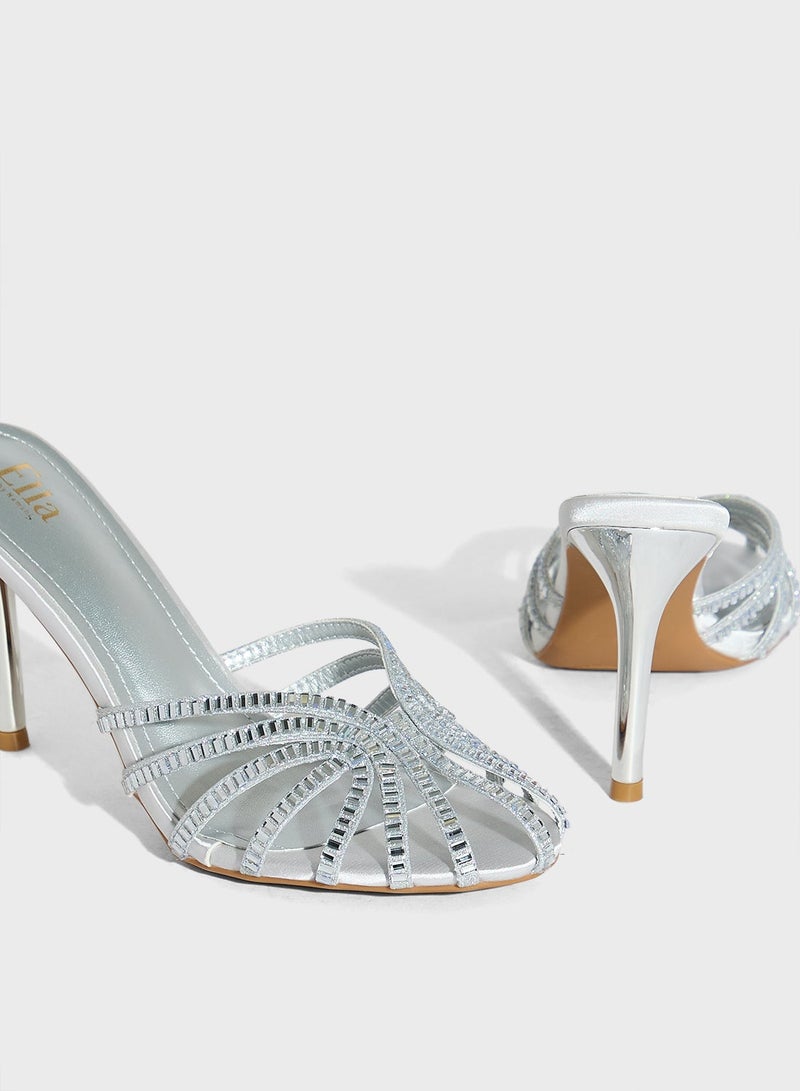 Ella Limited Edition Embellished Mule Heel Sandal - Image 5