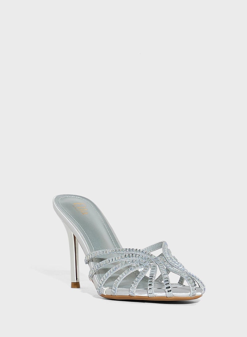 Ella Limited Edition Embellished Mule Heel Sandal - Image 3