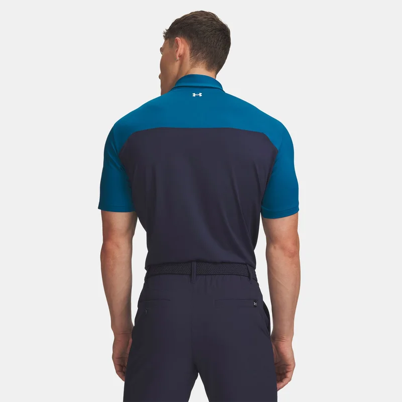 اندر ارمر Men's Tee To Green Colorblock Polo Shirt