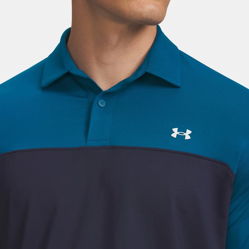 Under Armour Blue Men's Tee To Green Colorblock Polo Shirt for Men | Best Price UAE