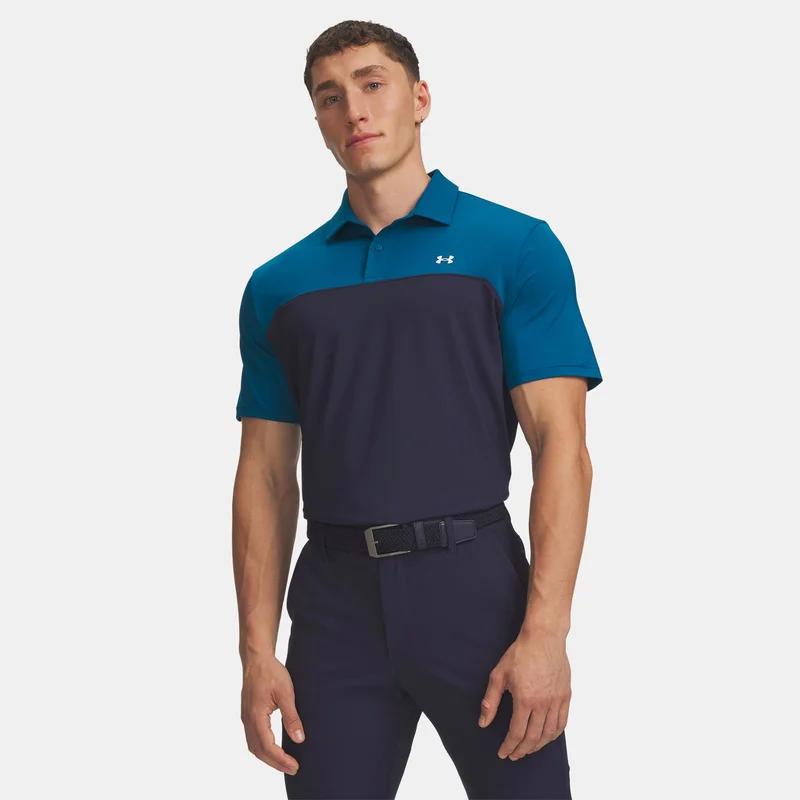Men's Tee To Green Colorblock Polo Shirt
