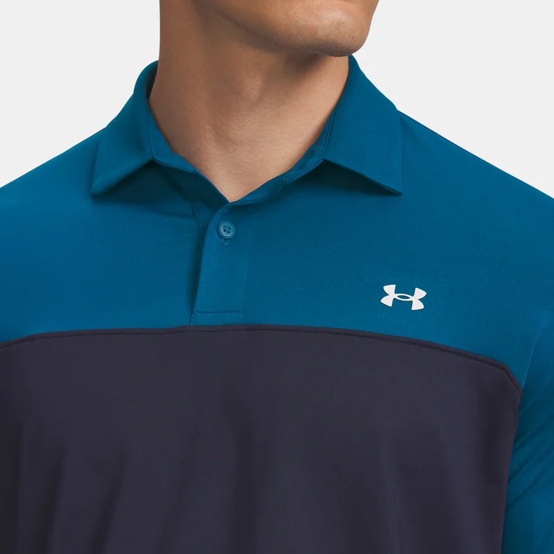Under Armour Blue Men's Tee To Green Colorblock Polo Shirt for Men | Best Price UAE