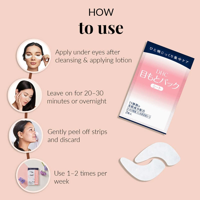 DHC Revitalizing Moisture Strips: Eyes (2 Count), Gel Strip Masks, 6 Applications Each - Image 5