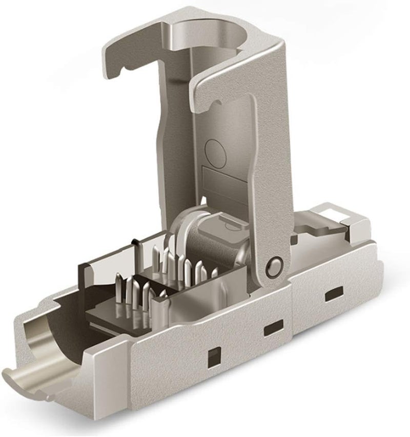 Greluma Gulf user preference oriented build 2 Pieces Tool-Free RJ45 Cat6 / 6A Field Connector Modular Connector Cat6A RJ45 Shielded for 23-26AWG Installation Cable Gulf climate upgraded quality - Image 5