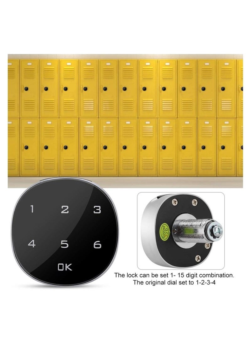 Y&D - Cabinet Lock Digital Code Touch Screen 15 Combination Locks Electronic Anti-Theft for Wardrobe Tool Box Drawer Mailbox School Locker - Image 1